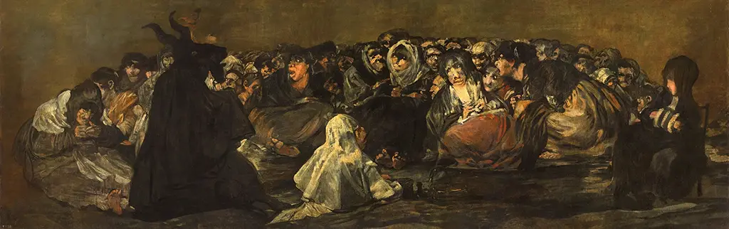 Witches' Sabbath (The Great He-Goat) in Detail Francisco de Goya